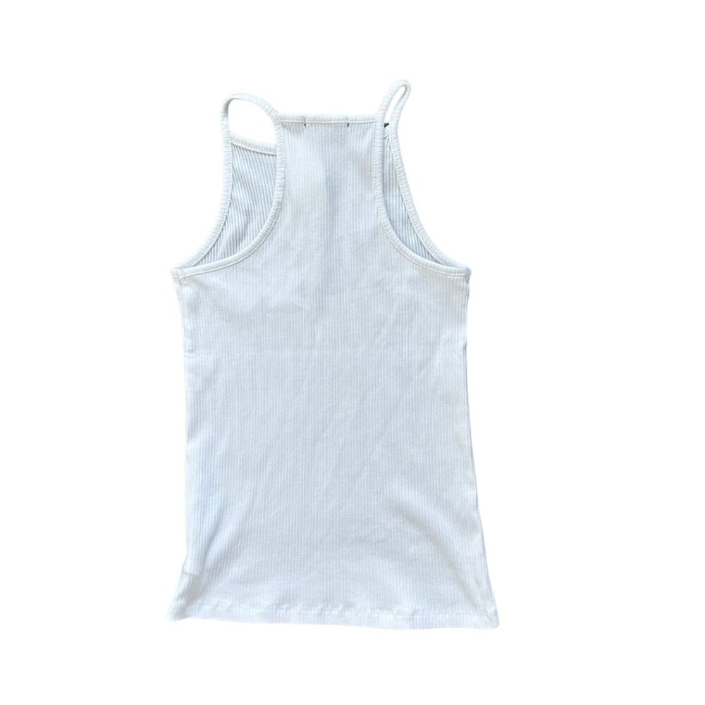 Ambiance White Ribbed Tank Top small NWT - Picture 5 of 5